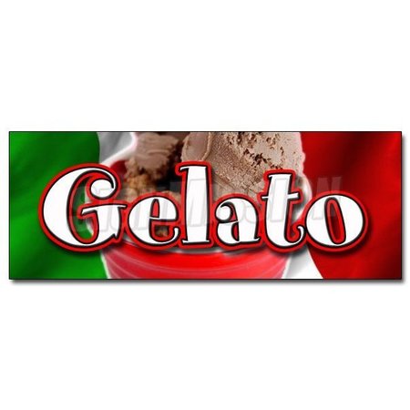 SIGNMISSION Safety Sign, 24 in Height, Vinyl, 9 in Length, Gelato D-24 Gelato